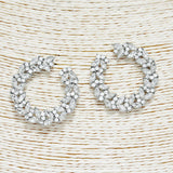 88892, WREATH RHINESTONE EVENING EARRING