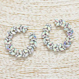 88892, WREATH RHINESTONE EVENING EARRING