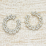 88892, WREATH RHINESTONE EVENING EARRING