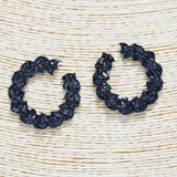 88892, WREATH RHINESTONE EVENING EARRING
