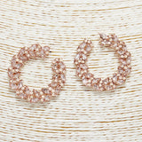 88892, WREATH RHINESTONE EVENING EARRING