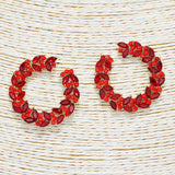 88892, WREATH RHINESTONE EVENING EARRING