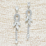 88893, MARQUISE ACCENT RHINESTONE DANGLE EVENING EARRING