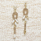 88893, MARQUISE ACCENT RHINESTONE DANGLE EVENING EARRING