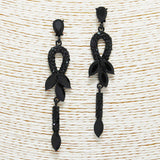 88893, MARQUISE ACCENT RHINESTONE DANGLE EVENING EARRING