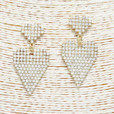 88894, PAVE HEART RHINESTONE EARRING