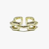 88905, RECTANGLE CHAIN LINK ONE SIZE ADJUSTABLE RING
