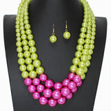 88914, TRIPLE LAYERED PEARL NECKLACE