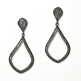 88935, GEOMETRIC PAVE RHINESTONE EVENING EARRING