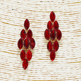88961, MARQUISE ACCENT RHINESTONE EVENING EARRING