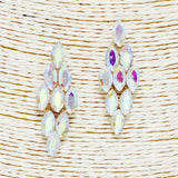 88961, MARQUISE ACCENT RHINESTONE EVENING EARRING