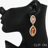 88966, MARQUISE ACCENT RHINESTONE EVENING CLIP ON EARRING