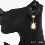 88986, WESTERN TEARDROP ACCENT CLIP ON EARRING