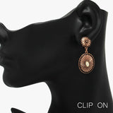 88987, WESTERN CONCHO CLIP ON EARRING