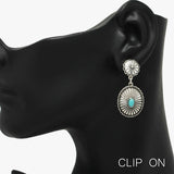 88987, WESTERN CONCHO CLIP ON EARRING