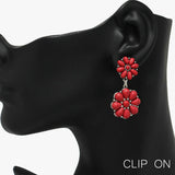 88989, WESTERN SQUASH BLOSSOM CLIP ON EARRING