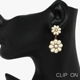 88989, WESTERN SQUASH BLOSSOM CLIP ON EARRING