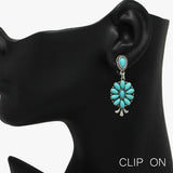 88990, WESTERN SQUASH BLOSSOM CLIP ON EARRING