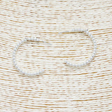 88993, 30MM BALL BEADED HOOP EARRING