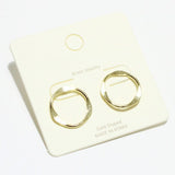 Uneven Round Open CUT Metal Earring