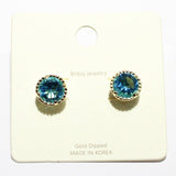 Crystal Stud Earring/gold Dipped - view 2