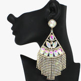 89018, CRYSTAL RHINESTONE EVENING EARRING