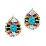 89027, TEARDROP SEED BEADED EARRING