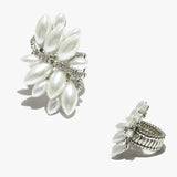 89043, MARQUISE ACCENT PEARL STRETCH RING