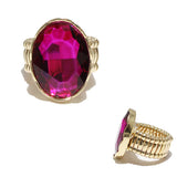 89045, OVAL ACCENT RHINESTONE STRETCH RING
