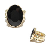 89045, OVAL ACCENT RHINESTONE STRETCH RING
