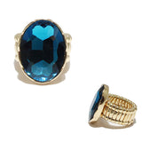 89045, OVAL ACCENT RHINESTONE STRETCH RING
