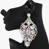 89049, OVERSIZED CRYSTAL RHINESTONE EVENING EARRING