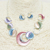 89055, EPOXY WAVE DESIGN NECKLACE