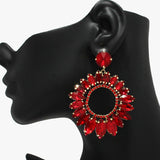 89057, MARQUISE ACCENT RHINESTONE EVENING EARRING
