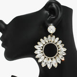 89057, MARQUISE ACCENT RHINESTONE EVENING EARRING