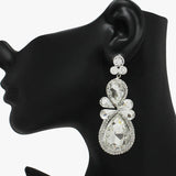 89058, MULTI RHINESTONE EVENING EARRING
