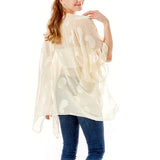 89069, PAISLEY SHEER COVER UP WITH RUFFLE SLEEVE