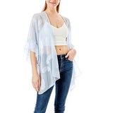 89069, PAISLEY SHEER COVER UP WITH RUFFLE SLEEVE