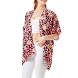 89074, LEOPARD DAISY FLOWER PRINT COVER UP