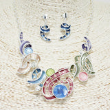 89088, MULTI SHAPE WITH CELLULOID ACETATE NECKLACE