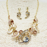 89088, MULTI SHAPE WITH CELLULOID ACETATE NECKLACE