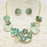 89090, WAVE TEXTURED ROUND NECKLACE
