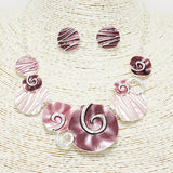 89090, WAVE TEXTURED ROUND NECKLACE