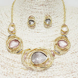 89093, OVAL ROUND ACCENT NECKLACE