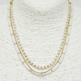 89108, CELLULOID ACETATE BEAD LAYERED NECKLACE