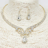 89112, CRYSTAL RHINESTONE EVENING NECKLACE