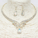 89112, CRYSTAL RHINESTONE EVENING NECKLACE