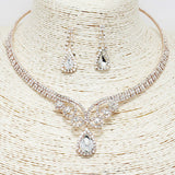 89112, CRYSTAL RHINESTONE EVENING NECKLACE