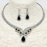 89112, CRYSTAL RHINESTONE EVENING NECKLACE
