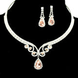 89112, CRYSTAL RHINESTONE EVENING NECKLACE